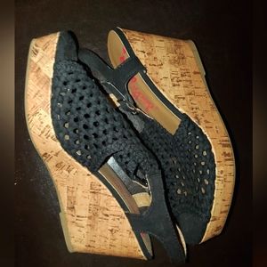 Jellypop Black Knit Wedge